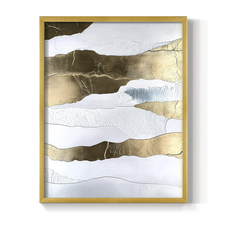 «Abstract Abstract», reproduction encadrée prête à être suspendue, H 29 po x P 23 po, Or