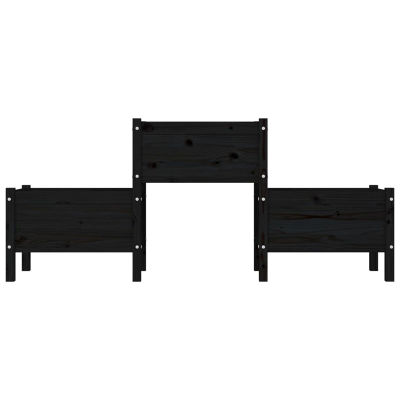 Ioseb Wood Raised Garden Bed, Black