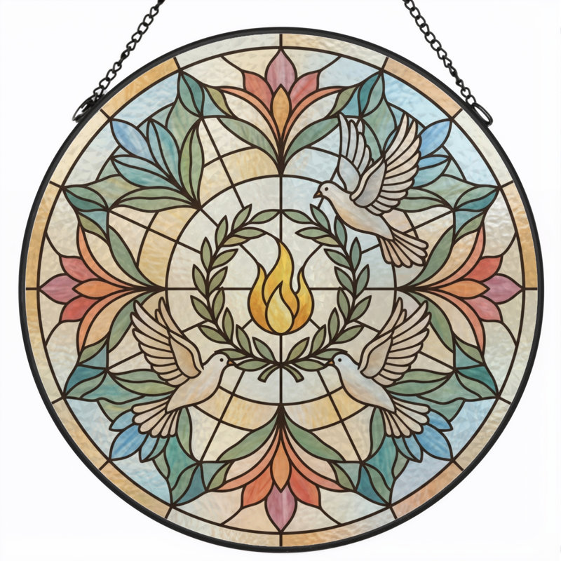 Panneau de vitrail vitrail, H 12 po, 12"H