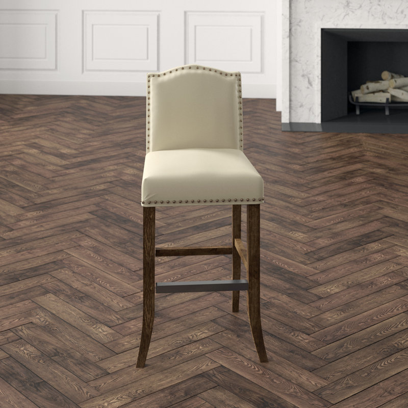 Pauper Solid Wood Bar Stool, Vanilla