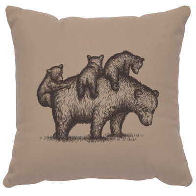 Coussin Wooded River Image - maman ours - coton albâtre