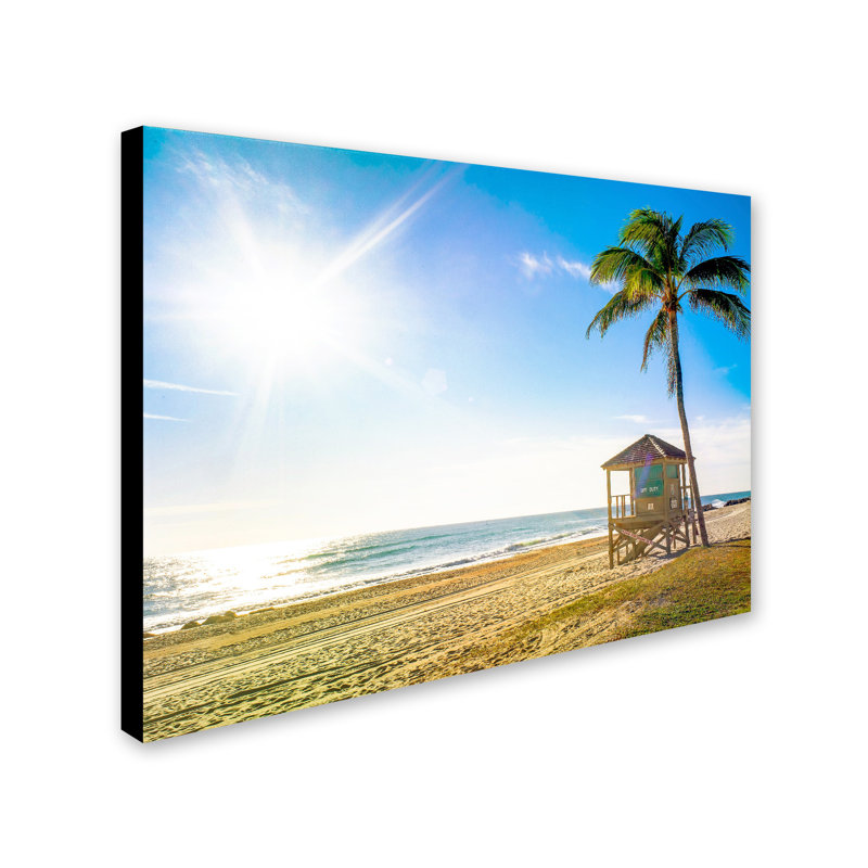 « floride beach palm » par preston, reproduction de photo sur toile tendue, H 24 po x l 32 po x P 2 po