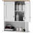 Bathroom Wall Cabinet, Modern Bathroom Cabinet Wall Mounted Medicine Cabinet With 2 Doors, Adjustable Shelf, Over The Toilet