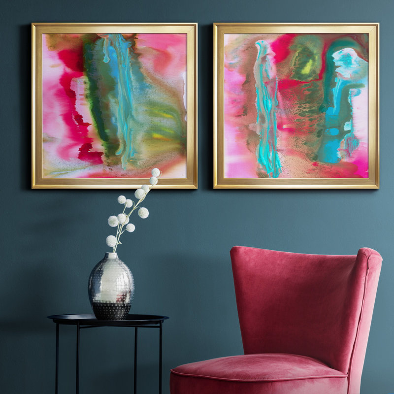 «Spring Wood I», reproduction de photo sur toile 2 pièces, H 30,5 po x l 61 po x P 1,5 po, Or