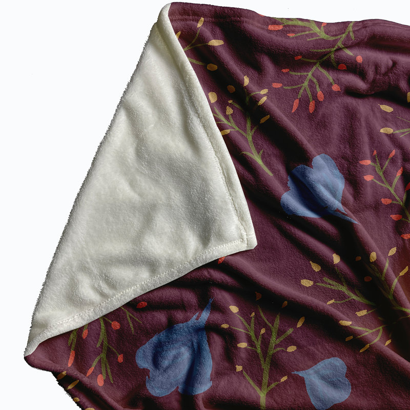 Sherwood Plain Weave / Muslin Throw Blanket, Purple/Blue