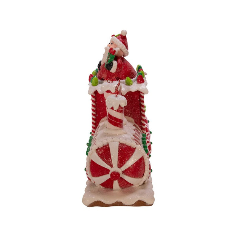 Kurt Adler Battery-Operated LED Gingerbread Junction Train, 7.5in