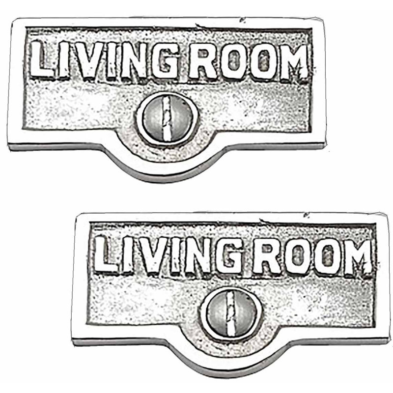Switch Tags Living Room Name Sign 1-Gang Rocker Wall Plate