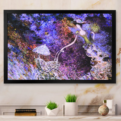 Marble Art Waves In Mauve - reproduction de cadre flottant sur toile
