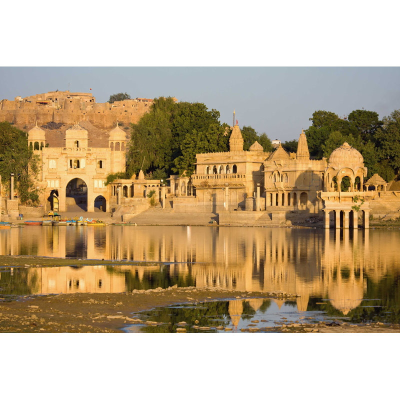 «Gadi Sagar Gate, Jaisalmer, India» par Intek - photographie sur toile tendue, L 12 po x H 8 po