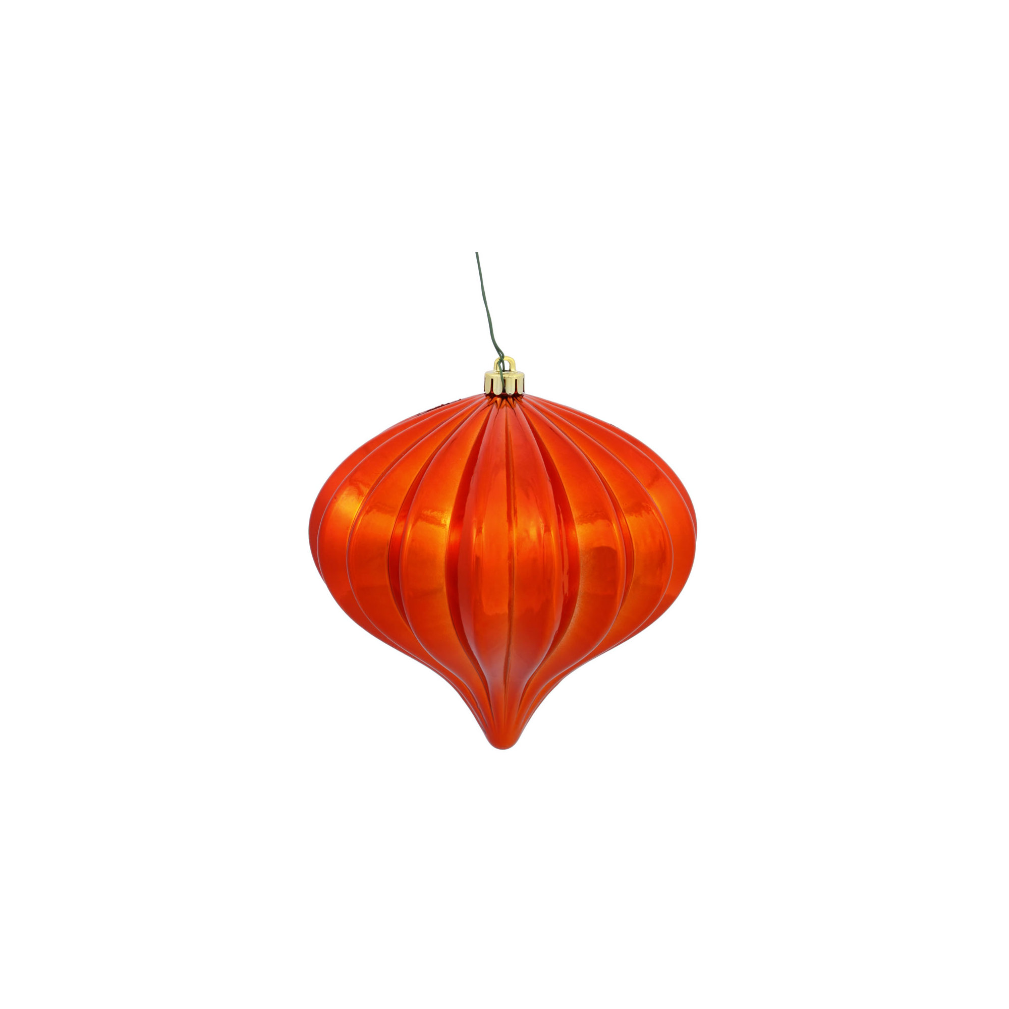 5.7" Onion Christmas Ornament UV, Burnt Orange