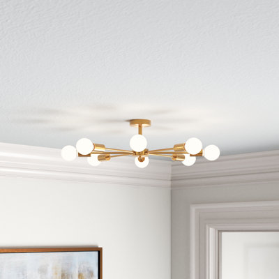 Plafonnier semi-encastré 8 lumières 23 po Wirtz