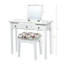 Ensemble de meuble-lavabo avec tabouret et miroir Wills