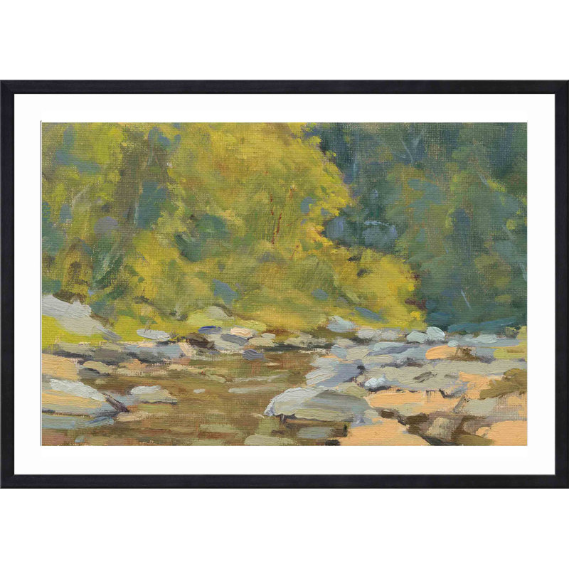 «Chesterfield Gorge» par Stephen Calcasola - peinture encadrée, Noir, H 12 po x l 12 po