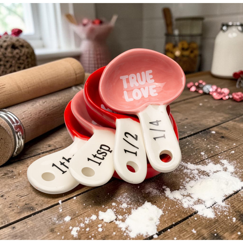 Ensemble de 4 cuillères à mesurer Love Hearts