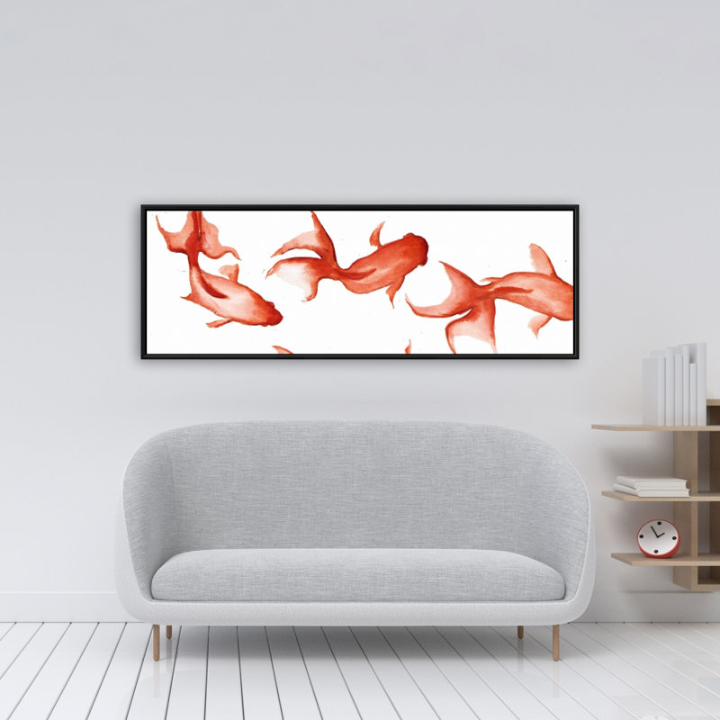 Toile de chambre pour petits poissons rouges | Décoration intérieure, H 49,25 po x l 17,25 po
