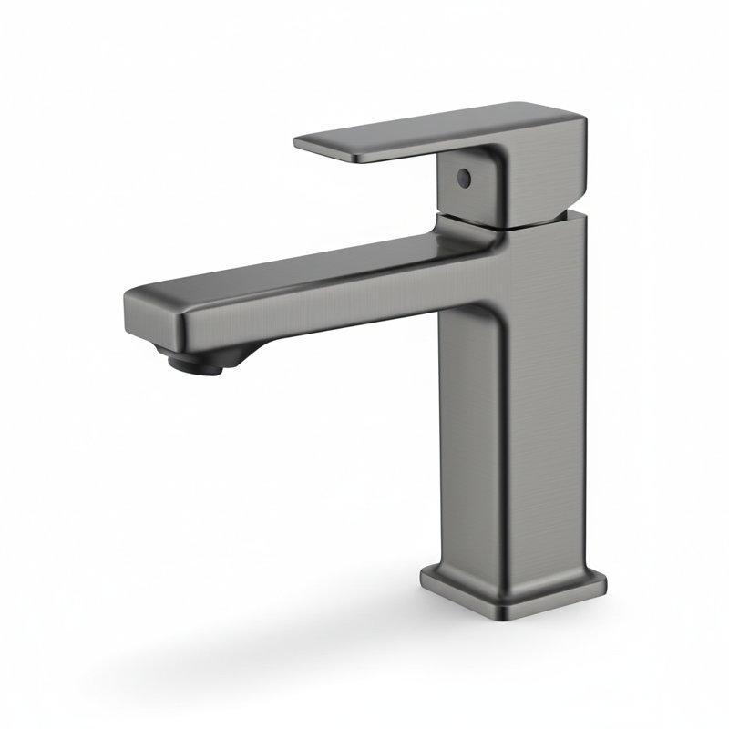 Single Handle Single Hole Bathroom Vanity Faucet - Gun Gray, 1.5 Gpm, Gun Gray