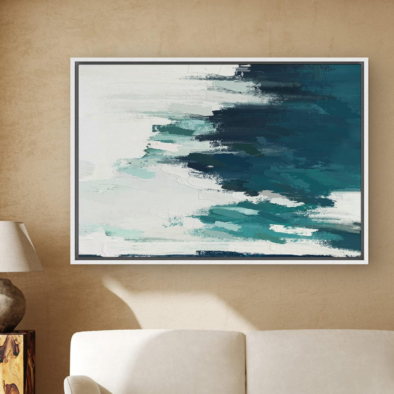 Impression sur toile encadrée Minimal Landscape IDEA4WALL, H 16 po x l 24 po x P 1,5 po, Blanc
