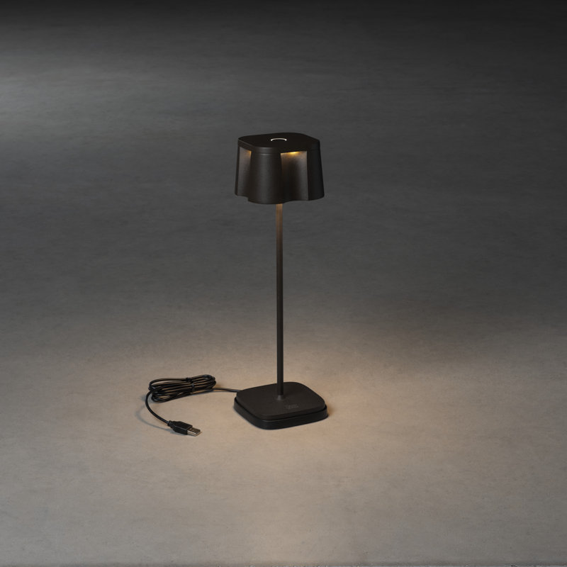 Nice Cordless Table Lamp - USB Rechargeable, Dimmable LED, 3 Modes, Sleek Design, Black
