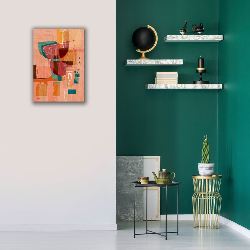 «Titres de la terre» par Ishita Banerjee, art mural sur toile, H 26 po x l 18 po x P 0,75 po