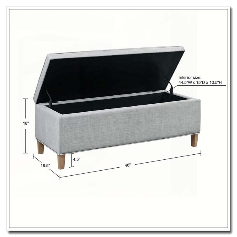 Rectangular Soft Close Storage Bench