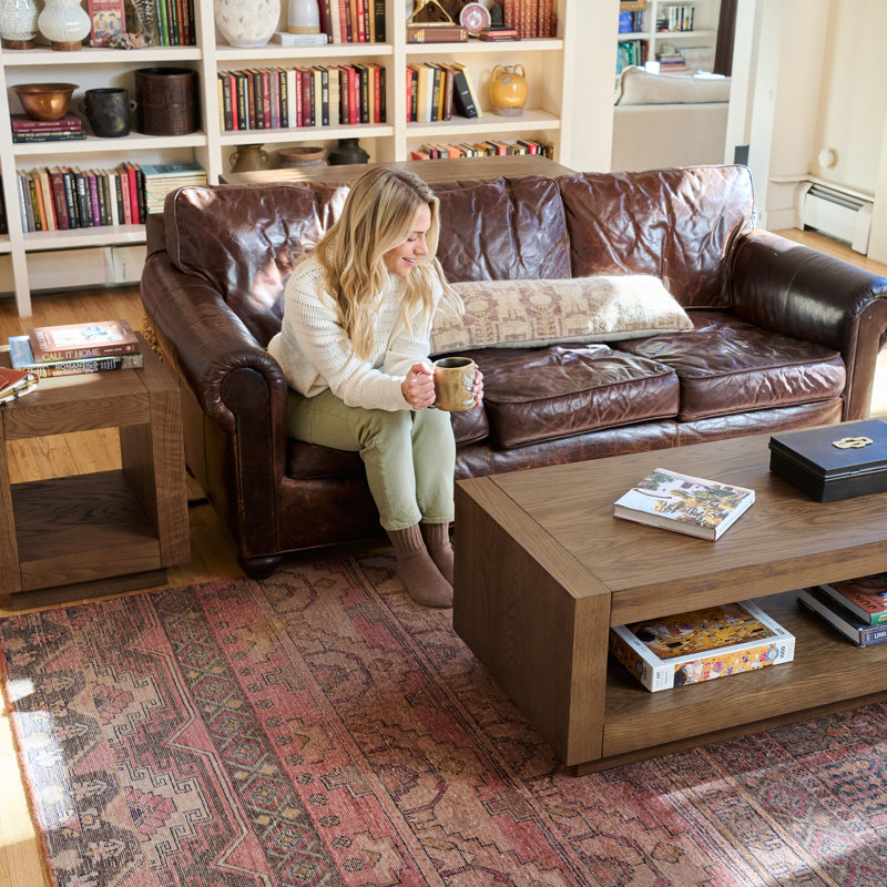 Maven Lane Artemis Contemporary Wooden Coffee Table, Refined Brown