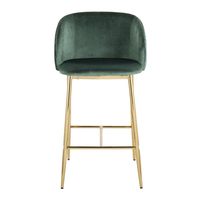 Tabouret de comptoir 26,5 po Trowbridge, Vert, Or
