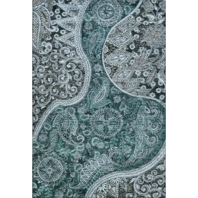 Premium Machine Washable Jamestown AMF1078 Swirl Rug