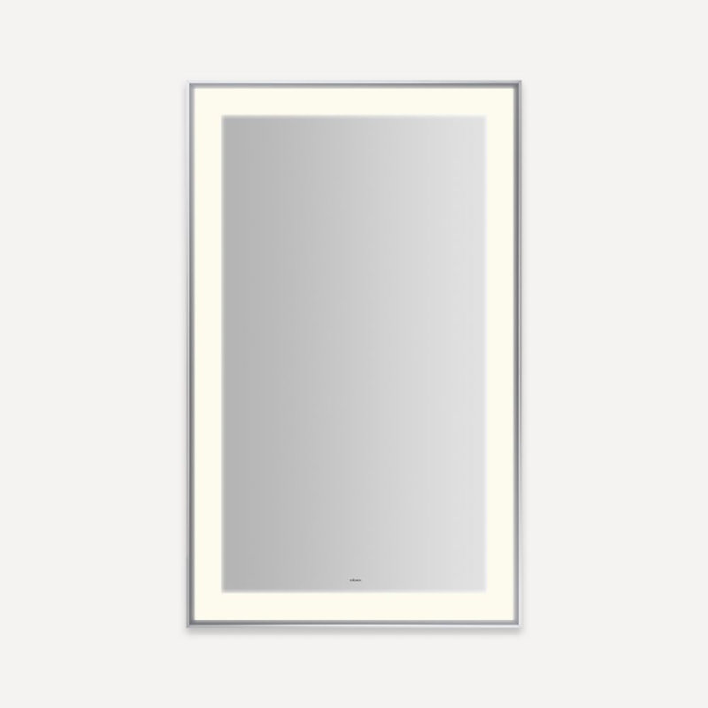 Sculpt Lighted Mirror, Chrome, 41.25" x 25.25"
