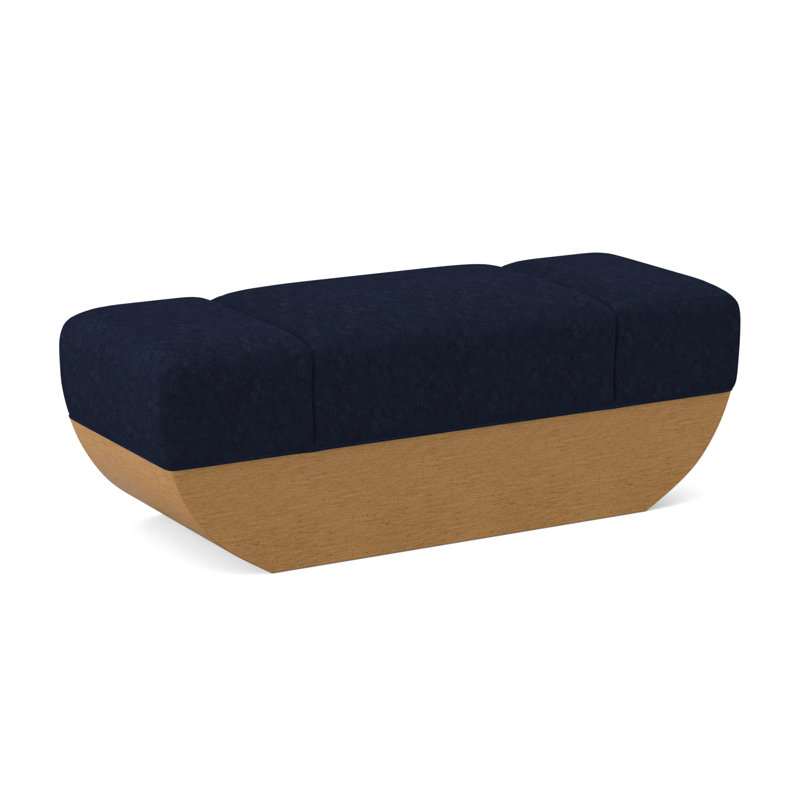 Ark Upholstered Bench, Margaret Ebony Polyester Blend, Amber