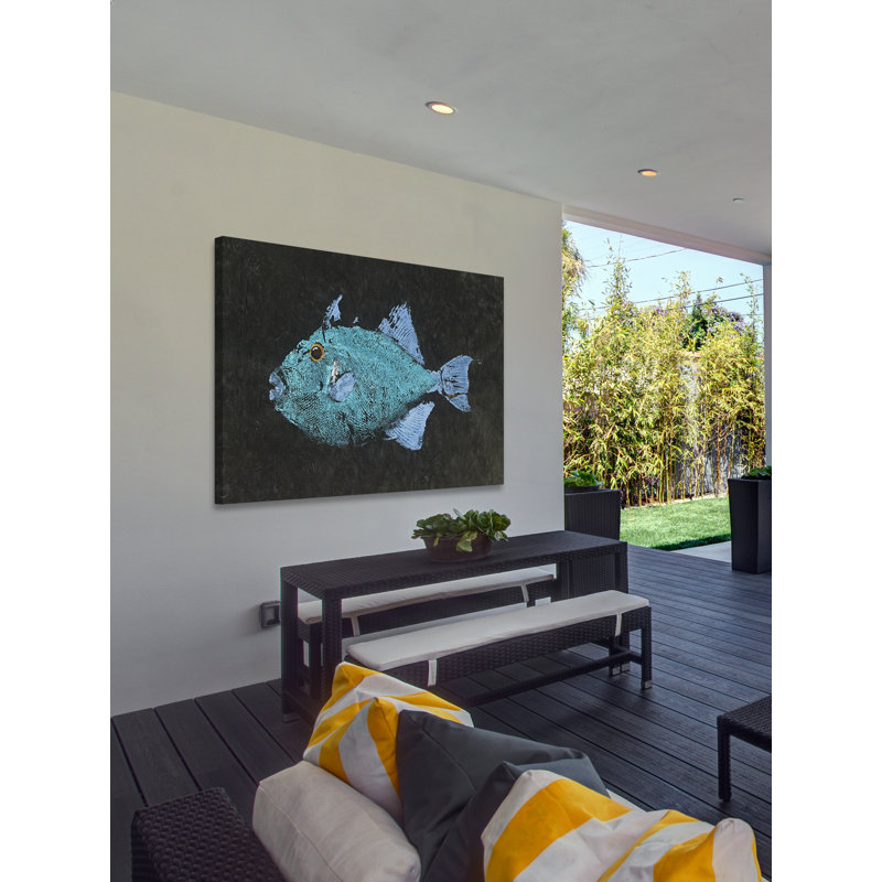 « triggerfish » par warren, les vendeurs, reproduction d’art sur toile tendue, H 20 po x l 30 po x P 1,5 po