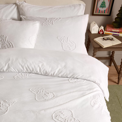 Snowmen Tufted Soft Touch Duvet Cover Set