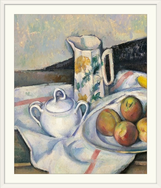 «Still Life with Peaches And Pears, Ca. 1890-1894. » par Paul Cezanne, reproduction d'art, H 30 po x l 24 po x P 1,25 po