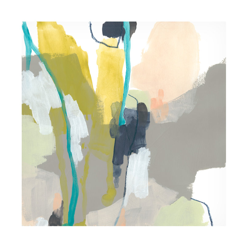 14" x 14" Abstract Multicolor Canvas Art Print