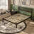 Rustic Acacia & Rubberwood Platform Bed Frame With Diamond Lattice Headboard, No Box Spring Required