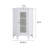 Allare Corner Floor Cabinet, 2 Adjustable Shelves, Glass Door, 32in Freestanding White Storage Cabinet for Bathroom and Living Room Storage