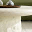 Table basse ronde moderne en fibre de verre imitation pierre, aucun assemblage requis