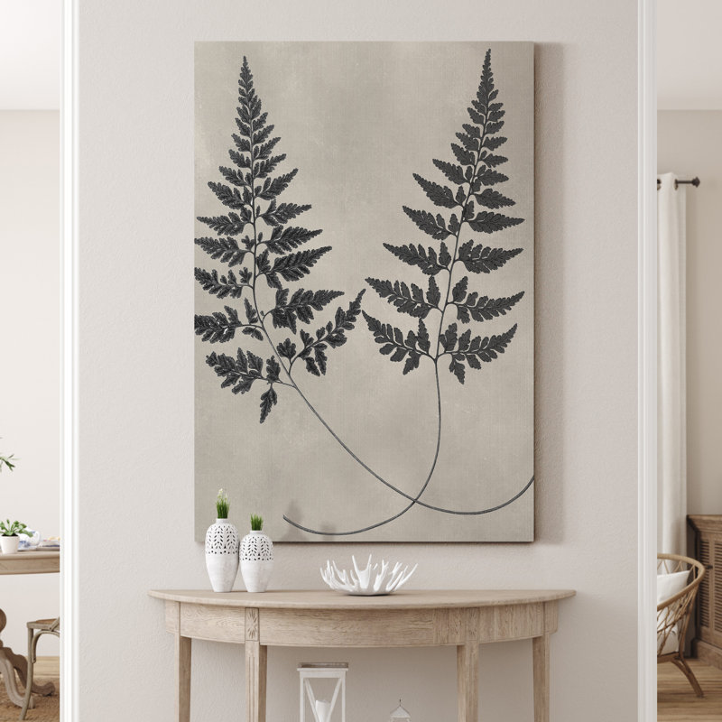 « Vintage Fern Study I », reproduction d’art sur toile tendue, H 36 po x l 24 po x P 1 po