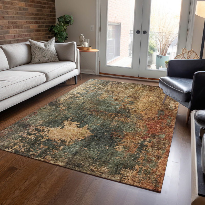 Cicel ACN1211 Machine Washable Indoor/Outdoor Rug, Rectangulaire 3 pi x 5 pi