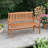 2-Person Patio Loveseat Garden Bench w/Slatted Backrest & Comfortable Armrests