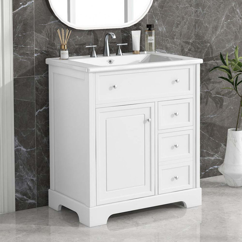 Meuble-lavabo simple avec comptoir Sharitha 30