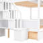 Lit superposé double avec rangement, 2 escaliers et 2 tiroirs-1311816095