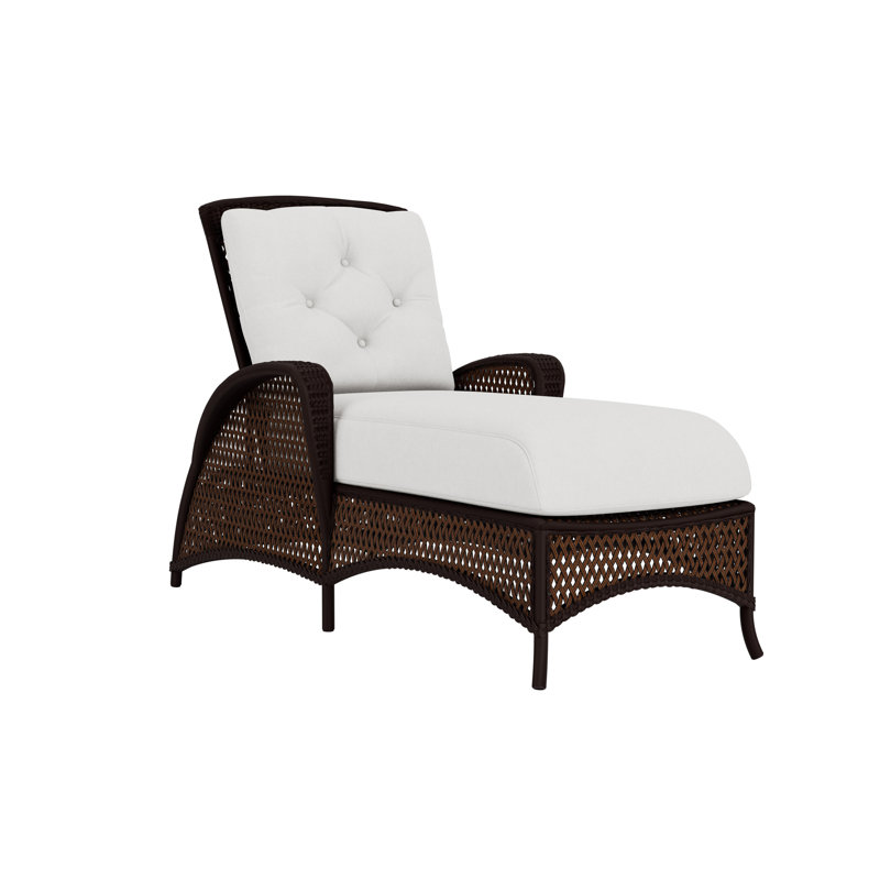 Grand Traverse Outdoor Chaise Lounge, Caramel, Canvas Natural Sunbrella® Canvas