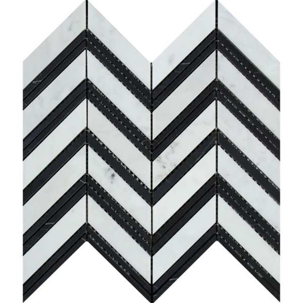 Marble Chevron Mosaic Wall & Floor Tile