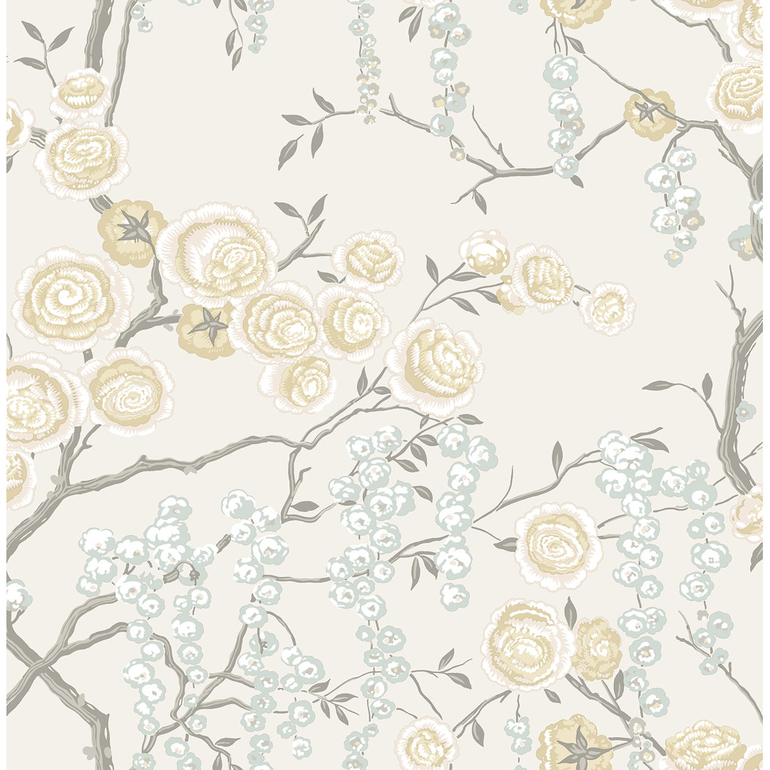 Peony Tree 33' L x 20.5" W Wallpaper Roll Sarah Richardson Design 