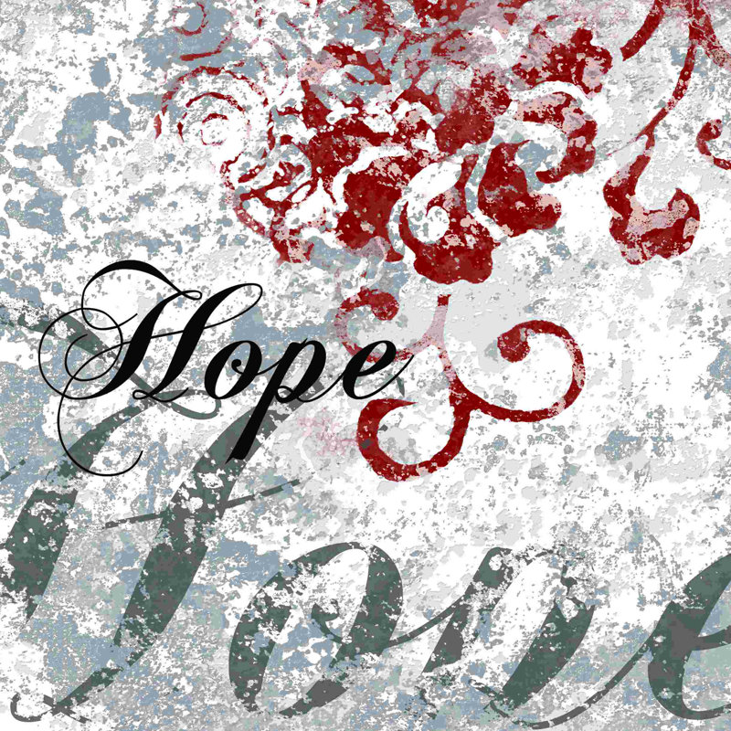 «Trendy Hope», reproduction sur toile tendue, H 30 po x l 30 po
