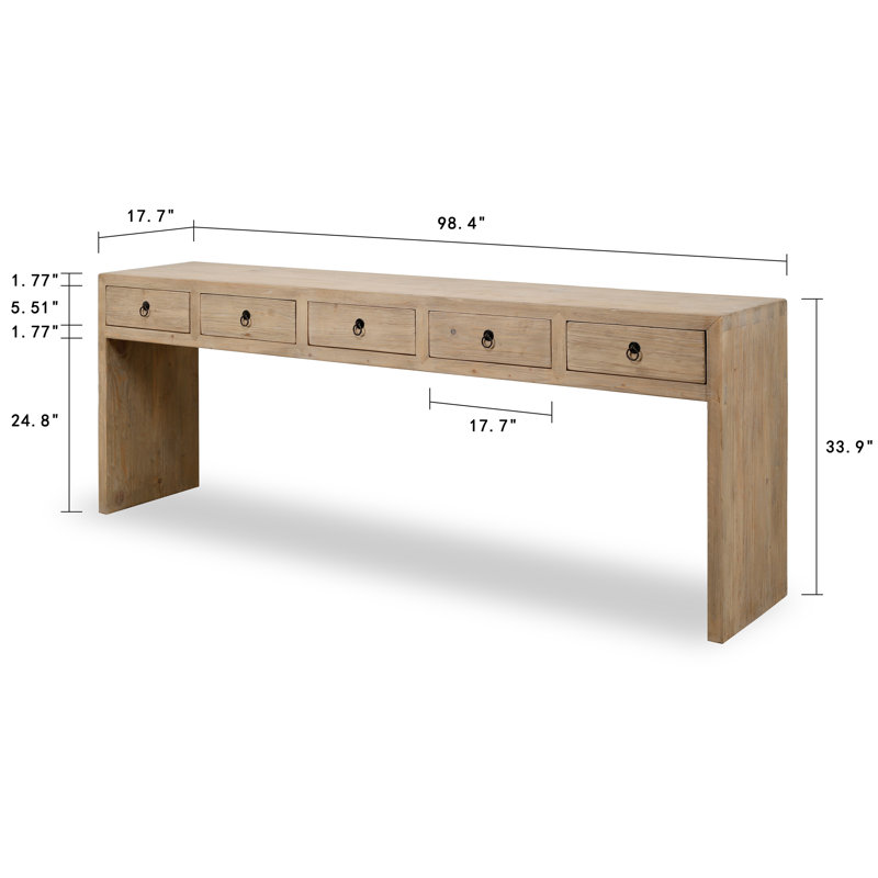 Solid Wood Credenza Desk