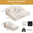 Modern Corduroy Upholstered Chaise Lounge Chair No Assembly Required-498906229-498906232