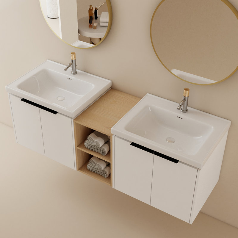 Meuble-lavabo double 59,6 po Gabryell