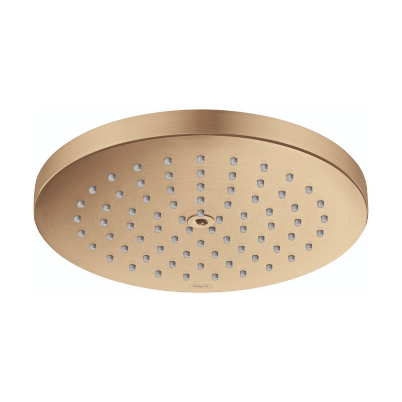 Pomme de douche à 1 jet hansgrohe Raindance S 180, Bronze brossé, 2,5 gallons par minute