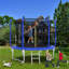 Trampoline 8FT avec panier de basketball, trampoline d'extérieur renforcé de type ASTM avec filet d'enclos